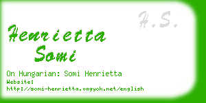 henrietta somi business card